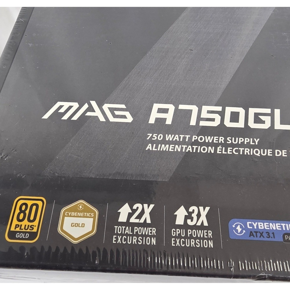 MSI MAG A750GL PCIe5 750W Power Supply ATX 3.1 80+ Gold Fully Modular PSU NISB - Picture 2 of 9
